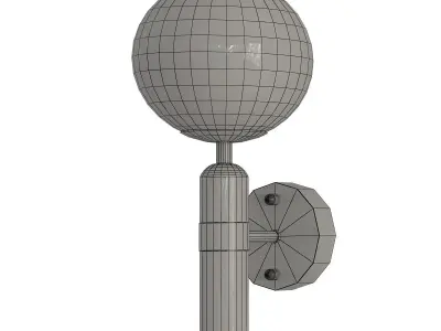 noell wall light with marble ball 3D model