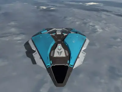 spaceship sci fi gameready Low-poly 3D model