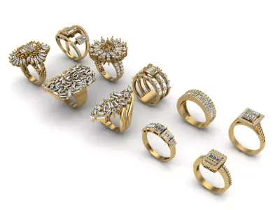 Pack jewelry ring  3D print model get