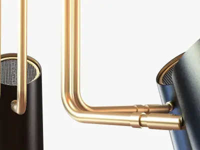 Rejuvenation - CYPRESS 5-ARM CHANDELIER 3D model