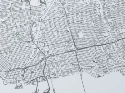 Miami Road Network and Streets 3D model