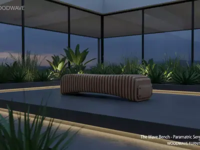The Wave Bench 3D model