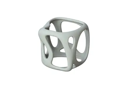 SciFi Cube Object No 17169 Low Poly Shape Texture