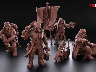 Steel Guard - Command Squad of the Imperial Force 3D print model