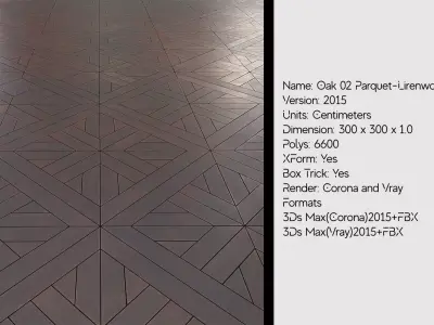 Parquet-Oak 02 Parquet-Lirenwood 3D model