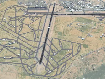 Taif Airport 12km Low-poly 3D model