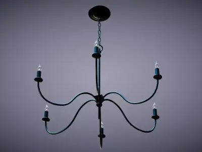 Tirrell Small Chandelier Low-poly 3D model