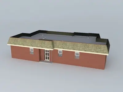 Quad Housing single unit Free 3D model