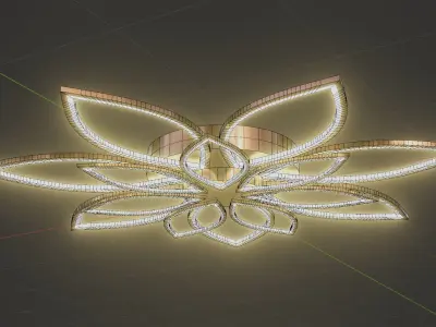 Chandelier Light Low-poly 3D model