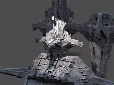 Aztec Colossal Tower 2 3D model