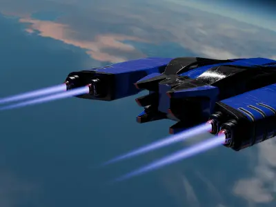 spaceship 3D model 6