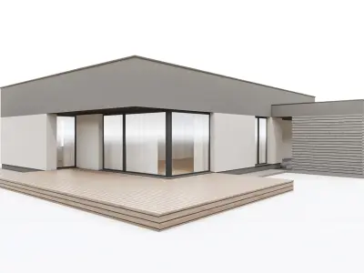 Modern house archicad sketchup model and Lumion 11 scene  3D model