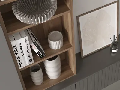 TV Wall Set 03  3D model