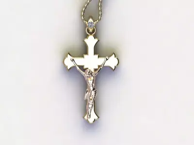 Jesus pendant cad 3D model
