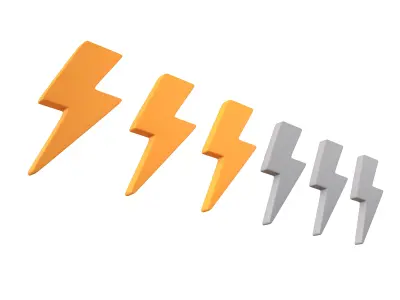 Lightning Ranking Symbol V1 004 Low-poly 3D model