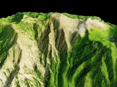 Rincon de la Vieja Volcano 3d Terrain 3D model