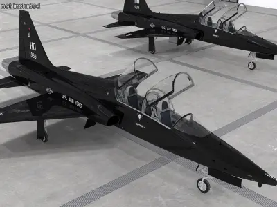  USAF T-38 Talon Jet Trainer Black 