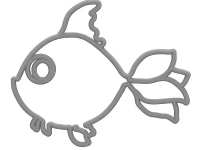 Aqua Feeder Piranha fish 3D print model