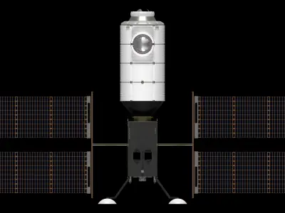 Integrated Gateway HALO and PPE modules 3D model