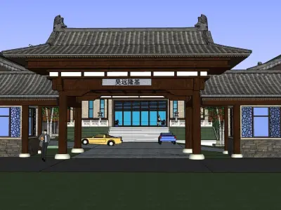 Chinese style architectural model 3D model