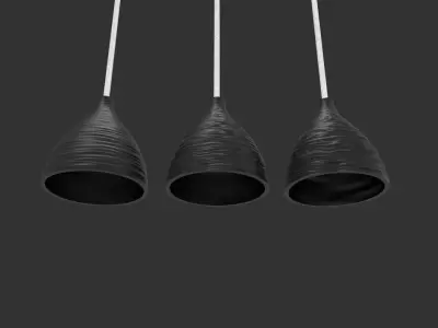 Three Living room lamp  3D print model