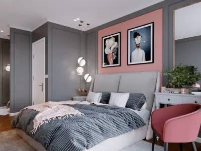 CORONA SCENE 24-Bedroom Lifestyle 3D model