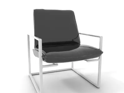 Sleek Black Armchair model pack Low-poly 3D model