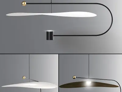 Float Wide Pendant Light 3D model