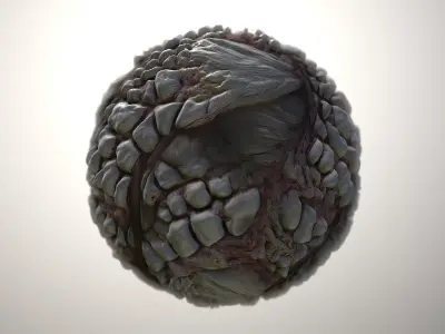 Material Skin Monster 1 Seamless PBR Texture Texture