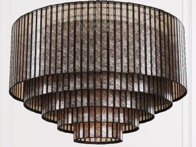 Restoration Hardware VITTI MIRRORED 5-TIER CHANDELIER Iron 3D model