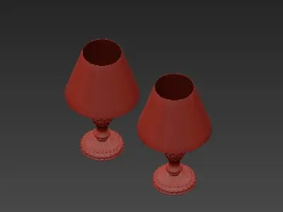 Contrast two lamps 3D model
