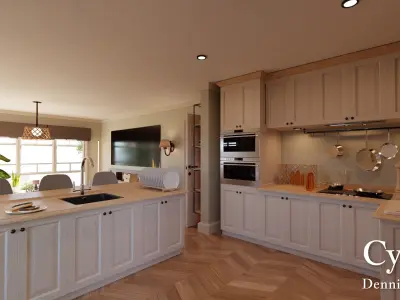 Modular Classic Style American House 2 Low-poly 3D model