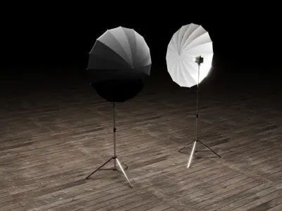 Photo Studio Umbrella Light 3D model