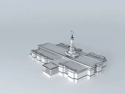 LDS.Temple Medford Oregon Templo Mormon.79 th operating temple. Free 3D model