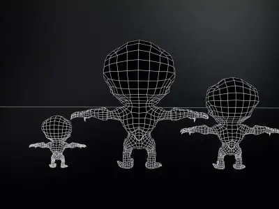 Minimonster6Pack1 Low-poly 3D model