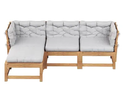 NAMMARO Modular 3 seater sofa with footstool IKEA 3D model