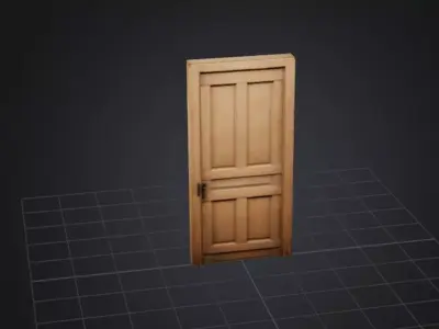 Wooden Door 3D model buy