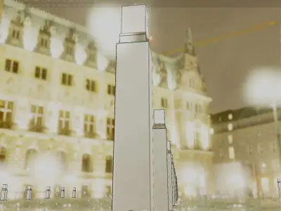 Street Light 8 Bollard 900mm Galvanized Version 3 Low-poly 3D model