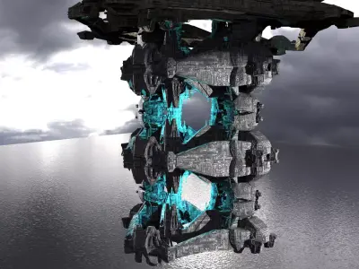 Dimensions shift cube Sci-Fi kit bash 3  3D model