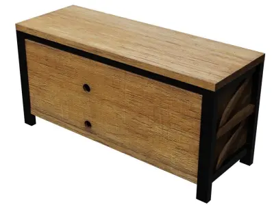 TV Stands Rustic Low-poly 3D model