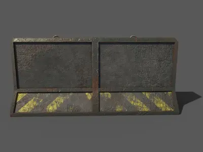 Concrete Barrier 3D model buy