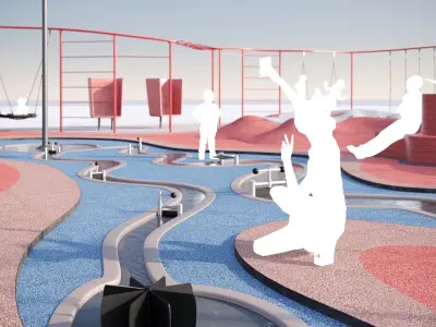Modern playground 7 3D model