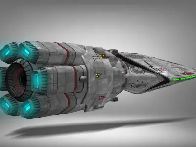 HMS Tower Bridge  Space Frigate 3D print model