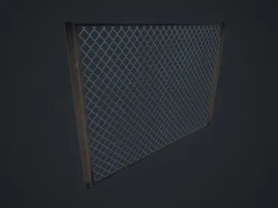Old Rusted Metal Fence Free low-poly 3D model