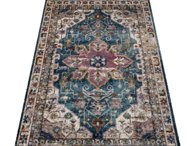 Rug Set 8 three rugs with ornate design 3D model