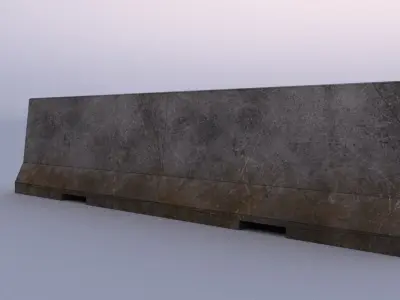 Road Block Low-poly 3D model buy