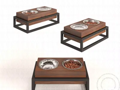 Pet bowl wet food water - Mia 3D model