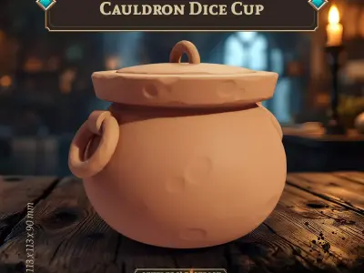 Cauldron Dice Cup Free 3D print model