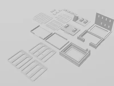 GardenStyle Building Restaurant by Outland Models 3D Printable 3D print model