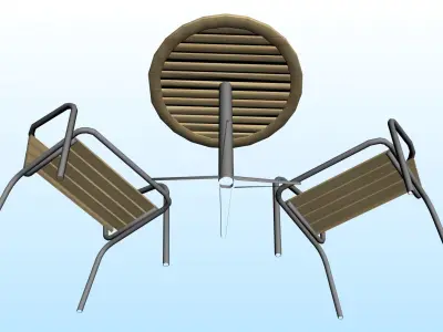 OUTDOOR FURNITURE 14 Low-poly 3D model